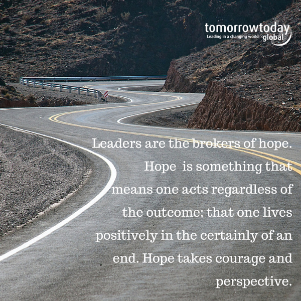Leaders are the brokers of hope. Hope is (1)
