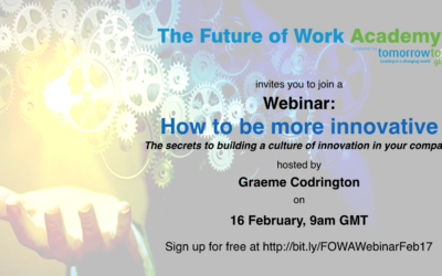 Invitation: Free Webinar on How to be More Innovative, 16 Feb 2017, 9am GMT