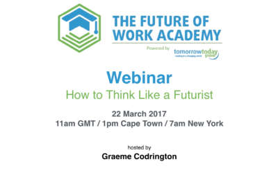 Webinar: How to Think Like a Futurist, 22 March 2017