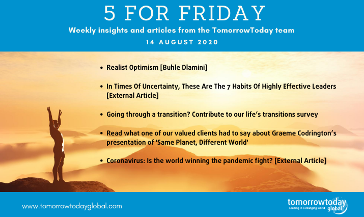 Five for Friday: 14 August 2020