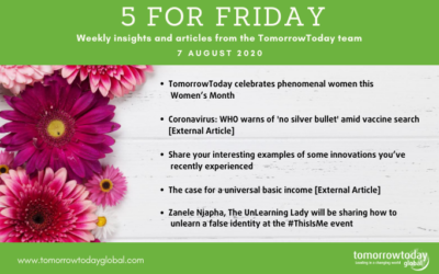 Five for Friday: 7 August 2020
