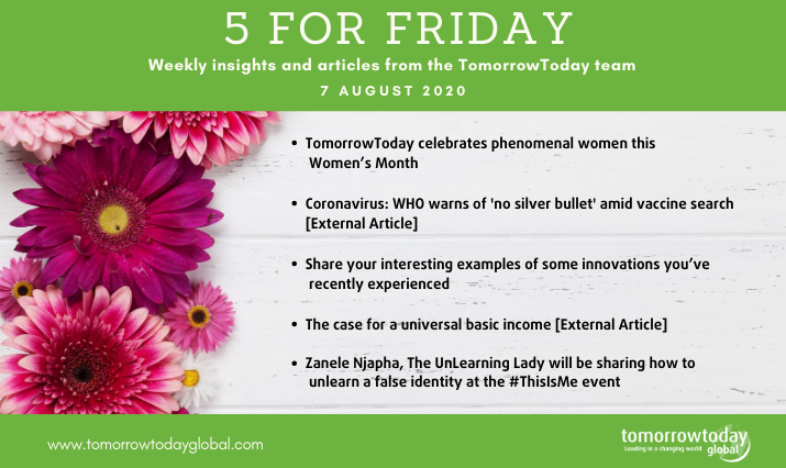 five for friday 7 august