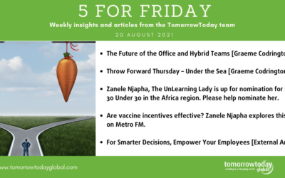 Five for Friday: 20 August 2021