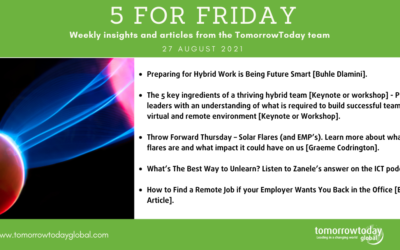 Five for Friday: 27 August 2021