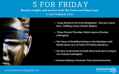 Five for Friday: 3 September 2021