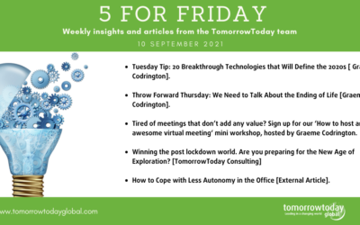 Five for Friday: 10 September 2021