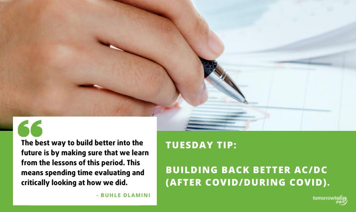 Tuesday Tip: Building Back Better AC/DC (After Covid/During Covid).
